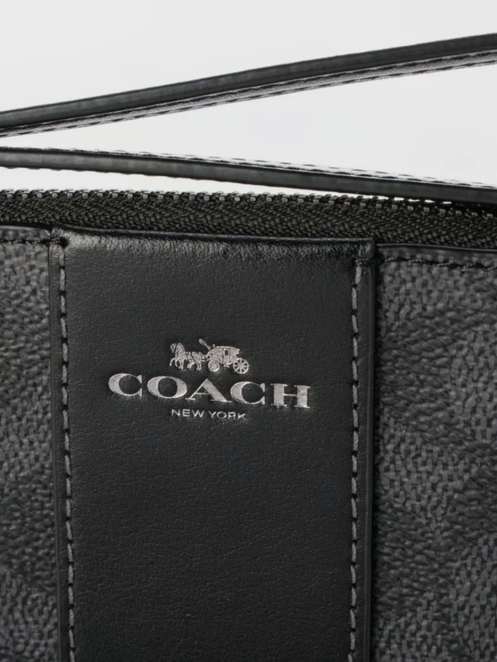 Coach Black Wristlet Clutch - Signature Leather